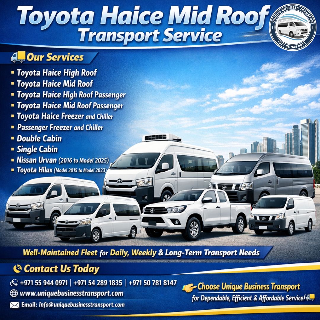 Toyota Haice Mid Roof Transport Service