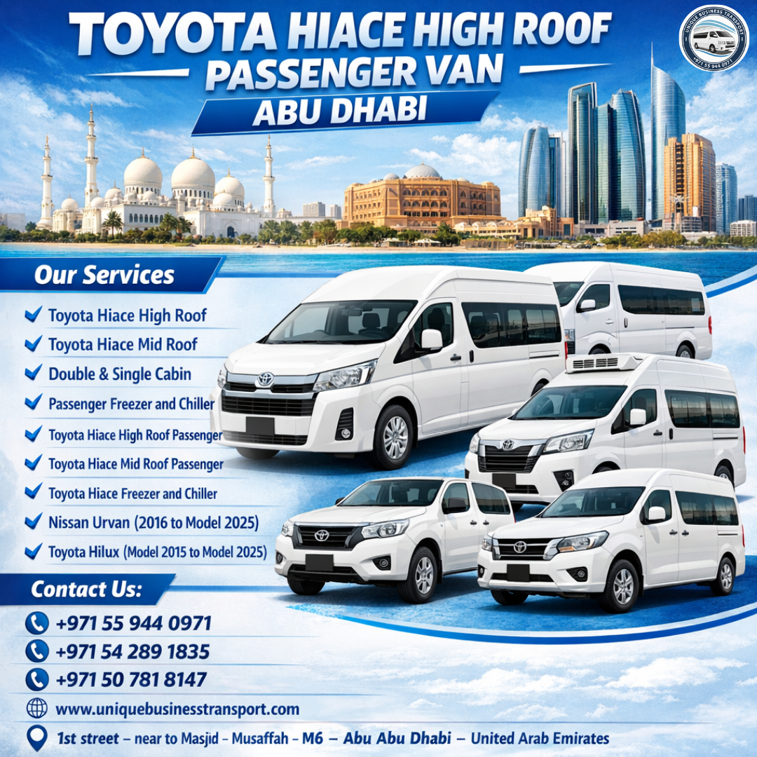 Toyota Haice High Roof Passenger Van Abu Dhabi