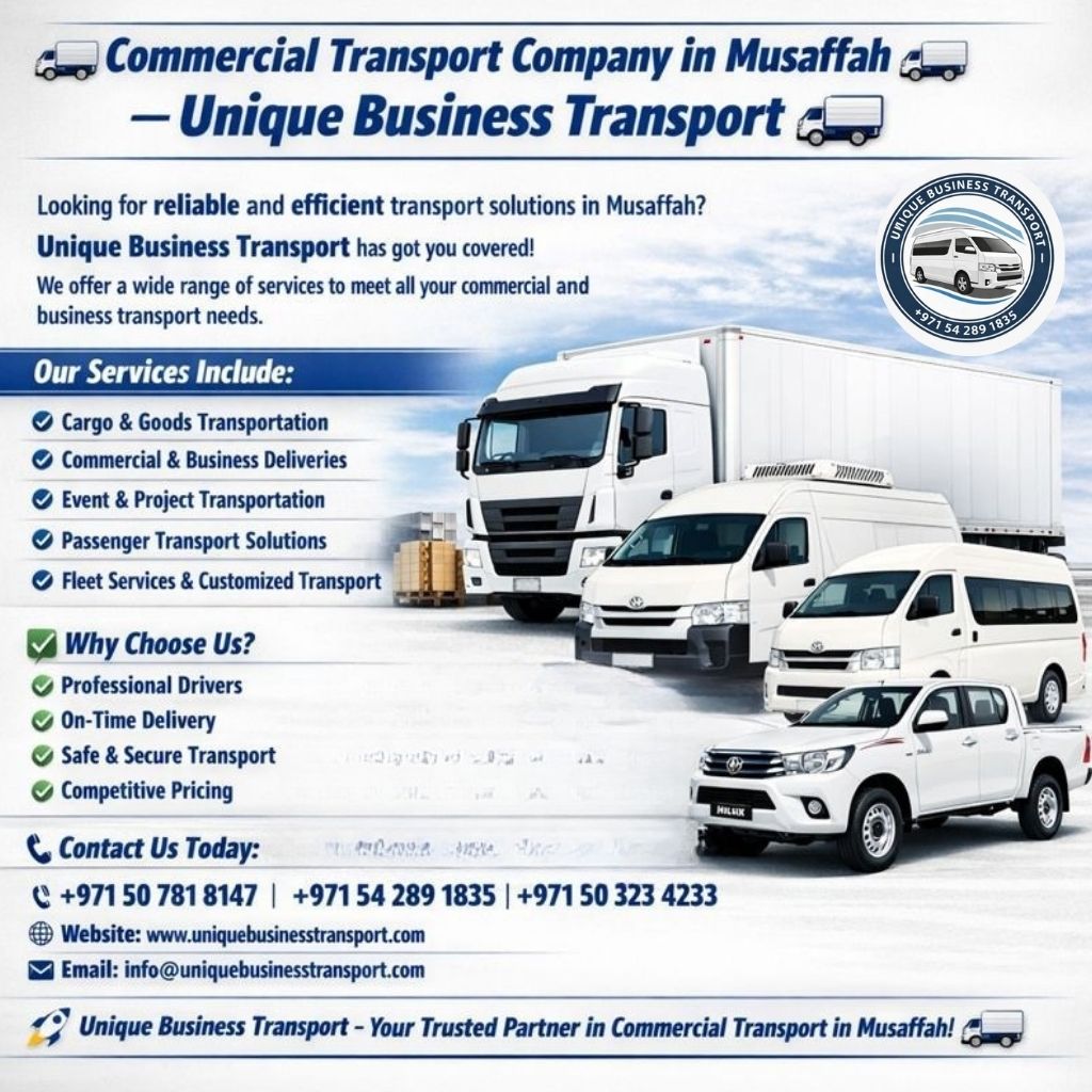 commercial transport company in musaffah