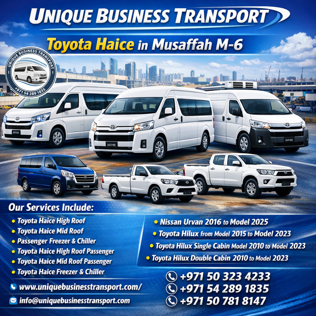 Toyota Haice in Musaffah M-6 | 054 289 1835 Toyota Haice in Musaffah M-6